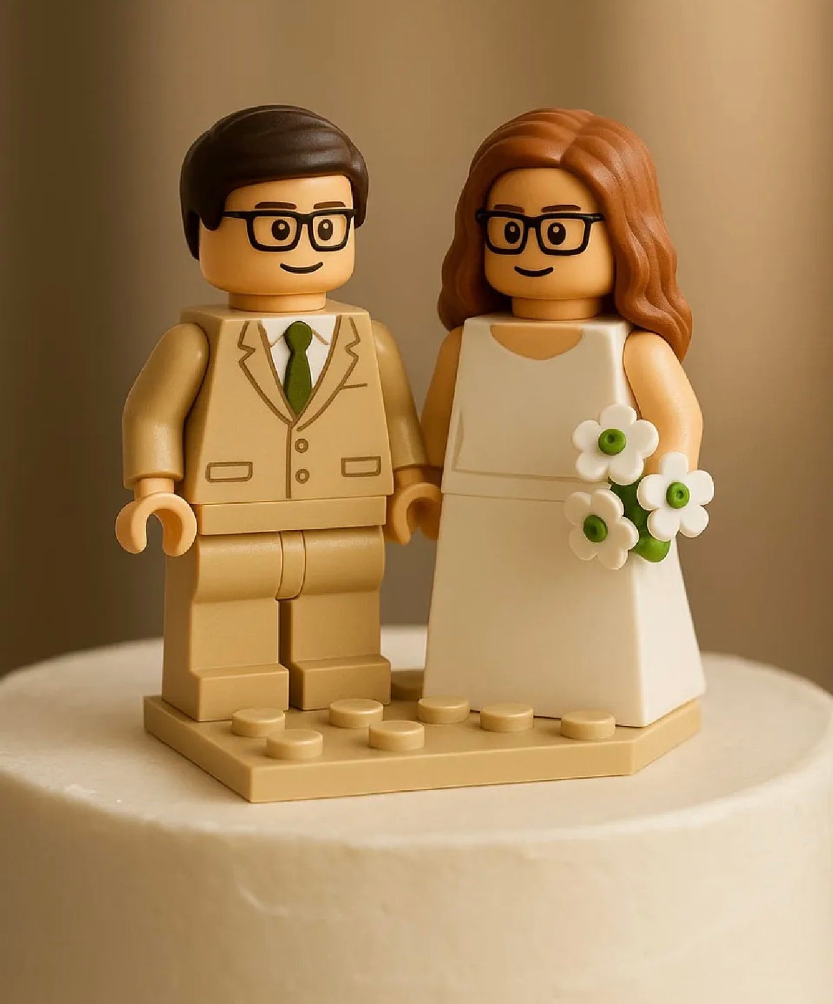 Custom LEGO® Style Wedding Cake Topper